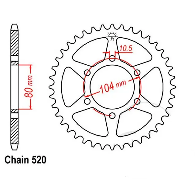 Corona per Kawasaki ER-6F/N, KLE 650 Versys, Ninja 650, Vulcan &50, Z750, Z800, ZX6-R, ZXR400 A Buon Prezzo