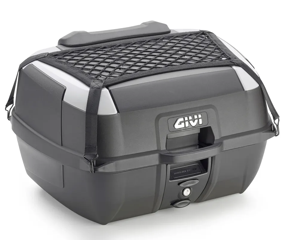 Consegna Rapida GIVI B45+ Bauletto Moto MONOLOCK 45LT NERO con Piastra, Rete Elastica e Schienalino