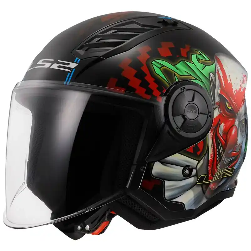 Esclusivo Casco LS2 Joker OF616 AIRFLOW II casco jet con visiera colorazione Happy Dreams