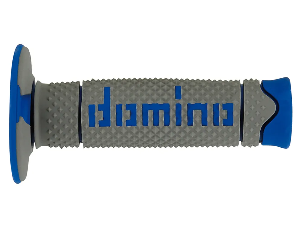 Non Perdere DOMINO Manopole OFF ROAD A260 120mm Grigio-Blu, terminale chiuso