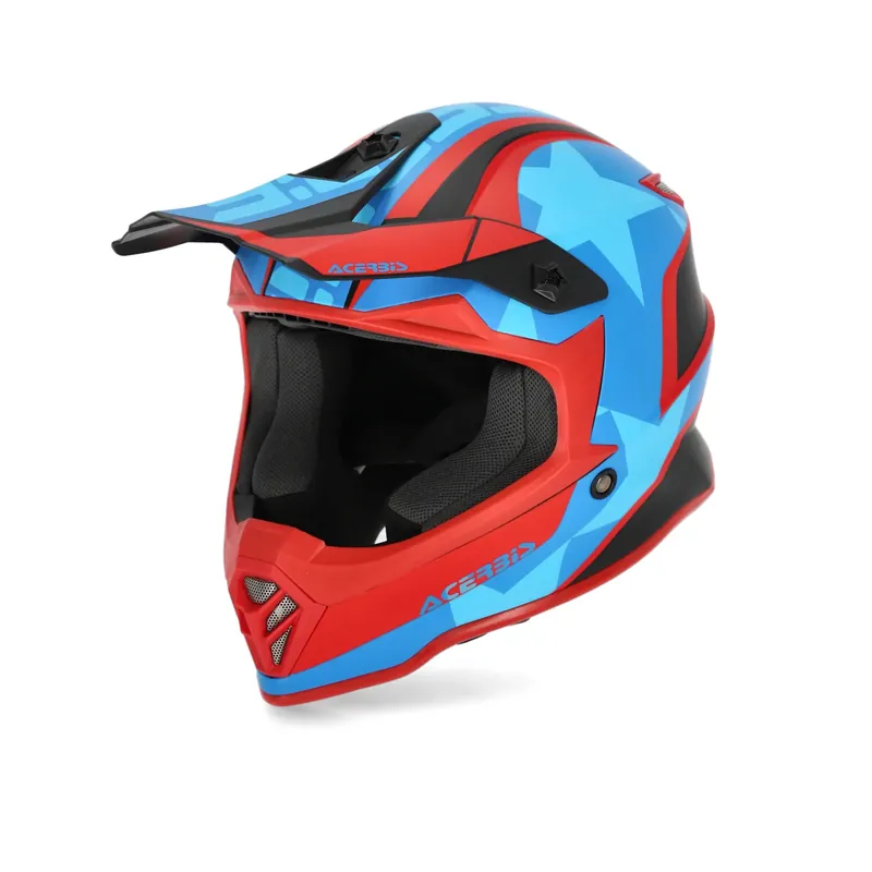 Casco Cross / Enduro Acerbis STEEL KID Rosso/Blu/Nero Promozione Esclusiva