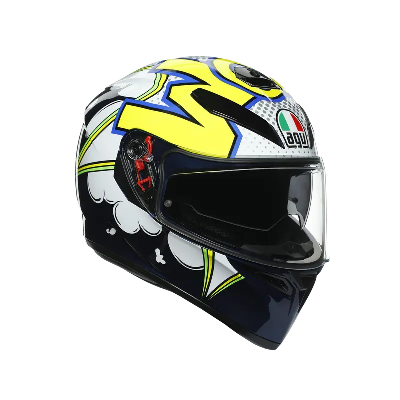 AGV Casco K3 SV Integrale Bubble Blue White Yellow Fluo Miglior Prezzo
