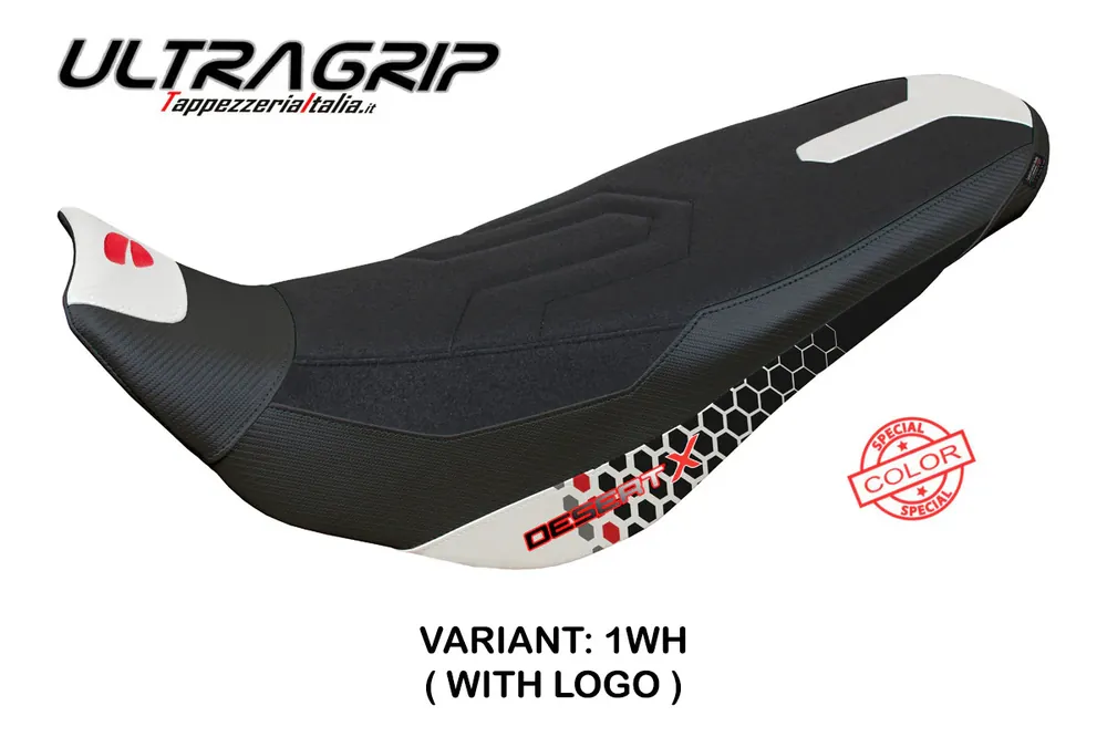 Rivestimento sella compatibile Ducati Desert-X Rally (22-23) modello Eriba special color ultragrip Scelto Dai Clienti