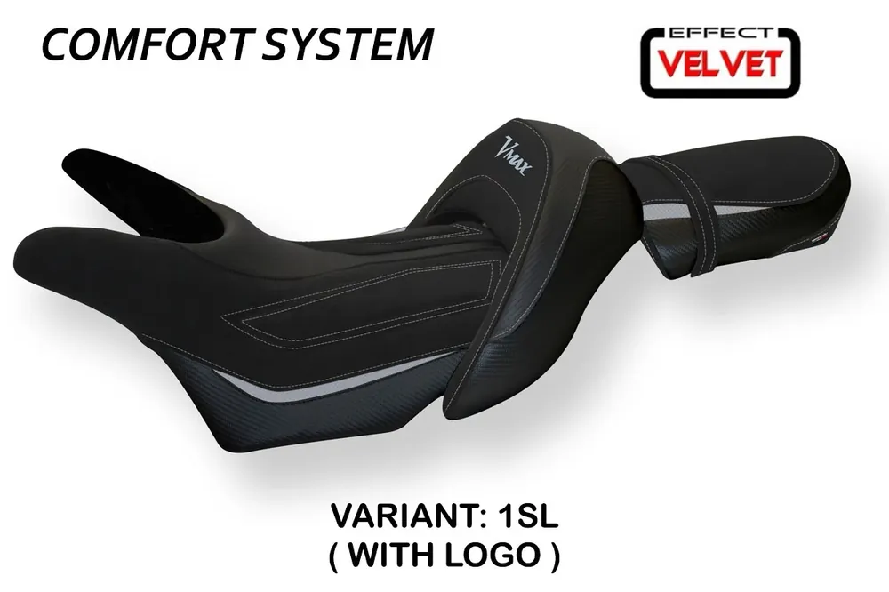 Rivestimento sella compatibile Yamaha V-Max 1700 (08-17) modello Odessa velvet comfort system Professionale