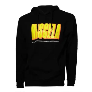 MALOSSI Felpa con cappuccio nera con scritta MISCELA Ultime Pezzi