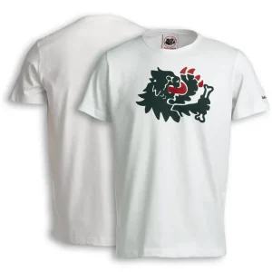 Sconto Maglietta MALOSSI T-Shirt bianca con logo e leone nero e arancione