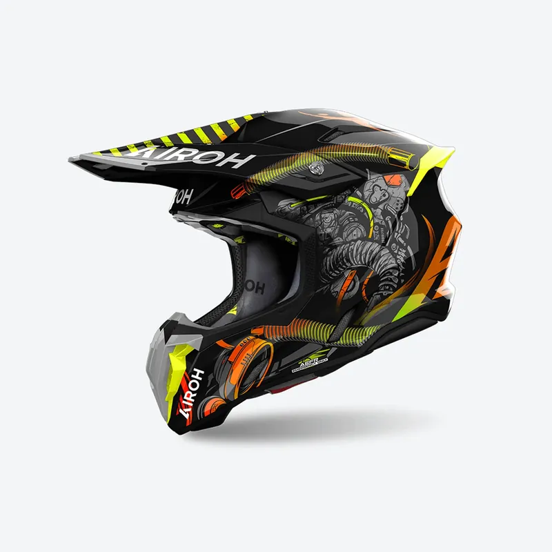 AIROH TWIST 3 Casco Cross Moto enduro grafica TOXIC Subito Disponibile
