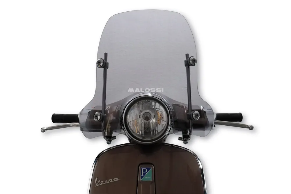 VESPA ELETTRICA 45 KM/H 2019-> (CB01E) MALOSSI SPORT SCREEN cupolino - FUMÉ CHIARO - L.510xH.420 sp.3 mm Saldi