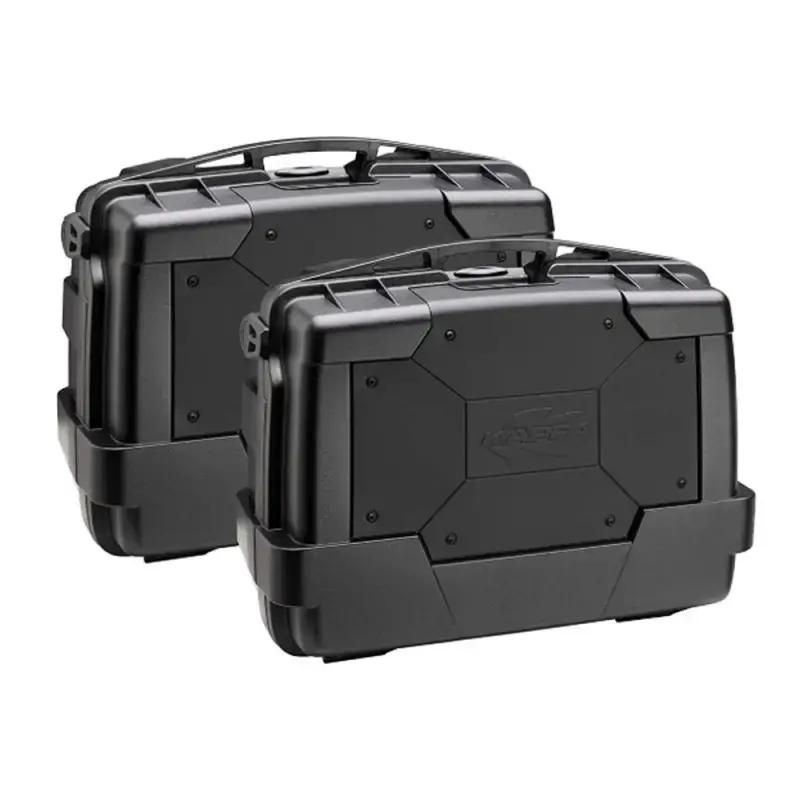 KAPPA Coppia Valigie Laterali 33 Litri moto KGR33NNPACK2 Garda Black Line Non Perdere