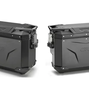 Vendita Finale GIVI Coppia Valigie Laterali Moto Trekker Outback 37 + 33 Evo Black Line