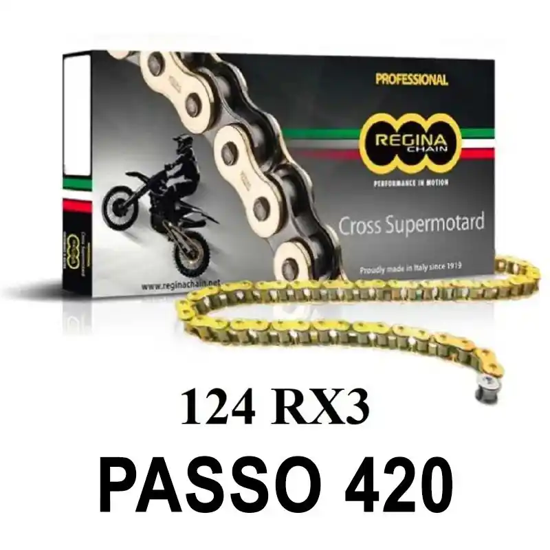Soddisfatti O Rimborsati REGINA Catena 124RX3 140 maglie passo 420 - Oro