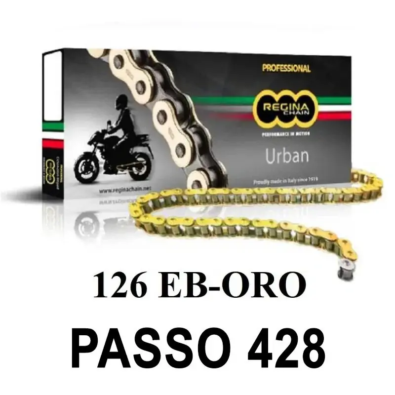 Miglior Prezzo REGINA Catena 126EB-ORO 114 maglie passo 428 - Oro
