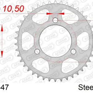 A Buon Prezzo Corona AFAM 10103-47 in acciaio passo 420 HONDA MTX 50 R 1983