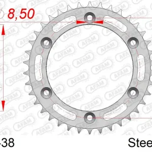 Corona AFAM 10316-38 in acciaio passo 520 HONDA XL 350 R 1984 -1987 Prezzo Conveniente