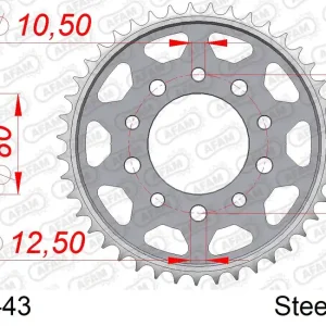 Spedito Oggi Corona AFAM 10405-43 in acciaio passo 530 HONDA VF 500 F 1983 -1984