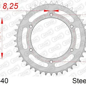 Super Prezzo Corona AFAM 10602-40 in acciaio passo 525 HONDA VFR 400 R 1989 -1992