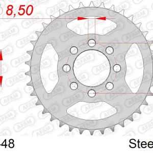 Corona AFAM 12100-48 in acciaio passo 420 YAMAHA DT 50 R 1989 -1997 Reso Gratuito