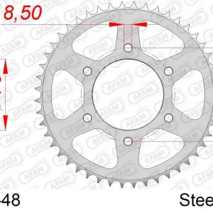 Occasione Imperdibile Corona AFAM 12227-48 in acciaio passo 428 YAMAHA MT 125 2015  -2019
