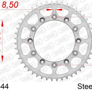Corona AFAM 12323-44 in acciaio passo 520 HONDA XL 250 R 1982 -1983 Sconto