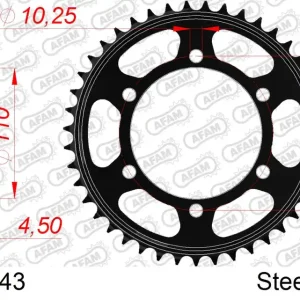 Corona AFAM 12815-43 in acciaio passo 525 SUZUKI GSX-R 600 2011  -2017 Promozione