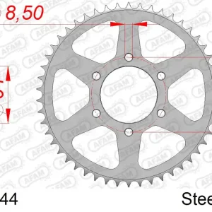Prezzo Di Fabbrica Corona AFAM 14200-44 in acciaio passo 428 SUZUKI TS 125 ER 1979 -1982
