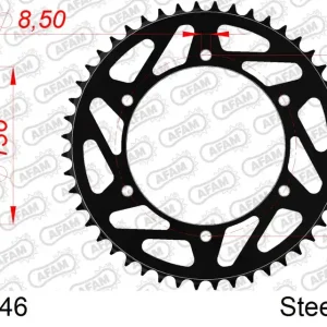 Corona AFAM 14303-46 in acciaio passo 520 DERBI 659 MULHACEN 2006 -2008 Scelto Dai Clienti