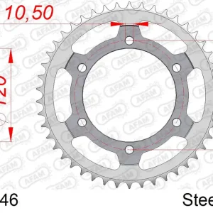 Novità Corona AFAM 14507-46 in acciaio passo 525 SUZUKI GSX-R 600 1998  -2000