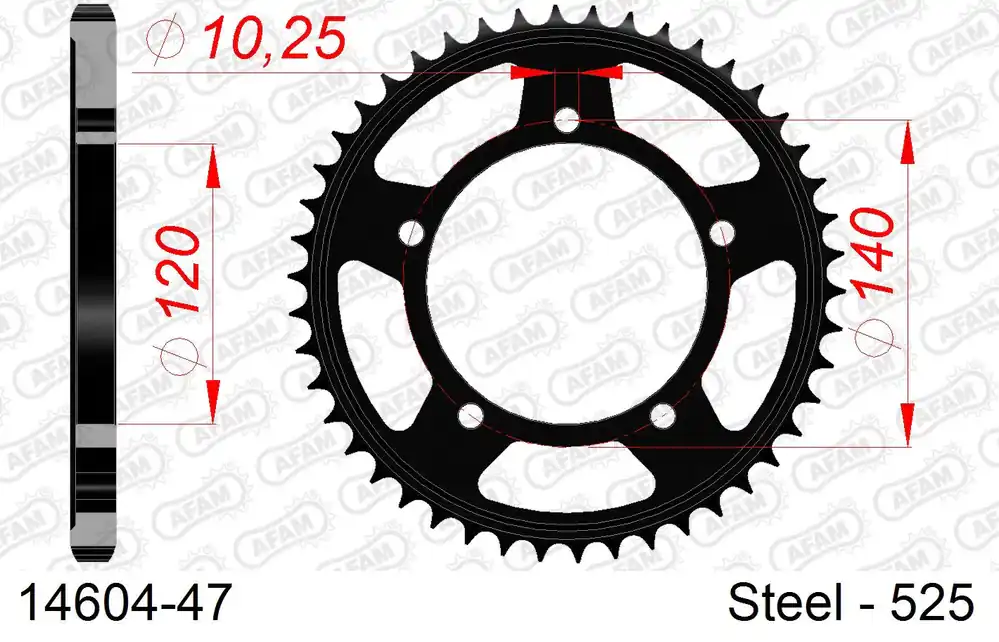 Corona AFAM 14604-47 in acciaio passo 525 SUZUKI DL 650 A V-STROM ABS 2007 -2020 Quantità Limitata