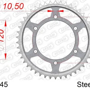 Corona AFAM 16603-45 in acciaio passo 530 KAWASAKI ZZR 600 1990 -1993 Compra Adesso