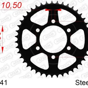 Corona AFAM 16610-41 in acciaio passo 525 KAWASAKI NINJA 1000 SX ZX1002K LF,LFA 2020 -2022 Pagamento Sicuro