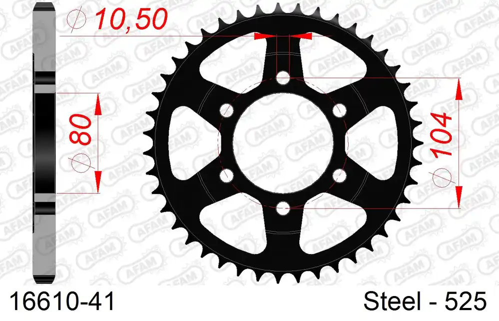 Corona AFAM 16610-41 in acciaio passo 525 KAWASAKI NINJA 1000 SX ZX1002K LF,LFA 2020 -2022 Pagamento Sicuro