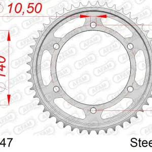 Corona AFAM 16701-47 in acciaio passo 530 KAWASAKI GPX 750 R ZX 750 1987 -1990 Offerta Limitata
