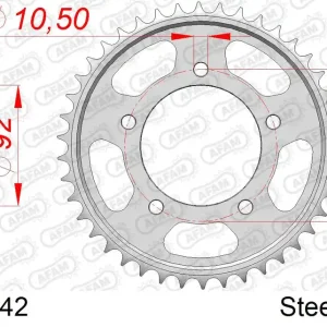 Corona AFAM 16900-42 in acciaio passo 530 KAWASAKI ZZR 1400 PERFORMANCE SPORT ABS 2016 -2018 Soddisfatti O Rimborsati