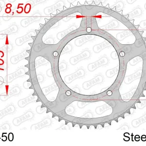 Corona AFAM 35103-50 in acciaio passo 420 MBK 50 X LIMIT SUPERMOTO 2002 Ultimissimo Modello