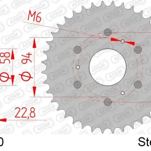 Corona AFAM 35206-40 in acciaio passo 520 APRILIA 125 CLASSIC 1995 -2001 Prezzo Conveniente