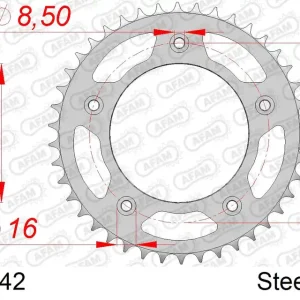 Super Prezzo Corona AFAM 35306-42 in acciaio passo 520 APRILIA RS 250 1995 -2003