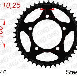 Corona AFAM 35802-46 in acciaio passo 525 APRILIA 750 DORSODURO 2008 -2012 Prezzo Conveniente