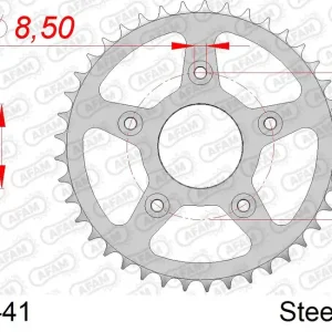 Corona AFAM 44203-41 in acciaio passo 520 CAGIVA 125 MITO EVO 1992 -1999 Professionale
