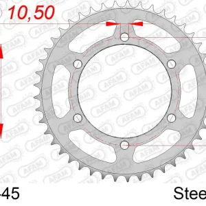 Corona AFAM 44501-45 in acciaio passo 525 CAGIVA 650 V-RAPTOR 2001 -2007 Non Perdere