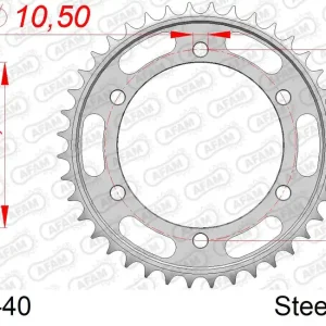 Corona AFAM 44800-40 in acciaio passo 530 CAGIVA X3 1000 RAPTOR 2003 -2004 Offerta Limitata