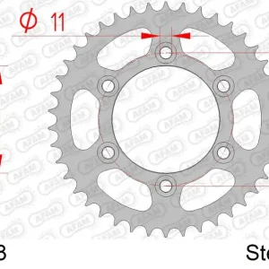 Corona AFAM 50602-43 in acciaio passo 520 DUCATI 400 SUPERSPORT 1993 -1997 Offerta