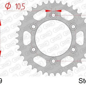 Corona AFAM 50609-39 in acciaio passo 525 DUCATI 1000 GT 2006 -2010 Bestseller
