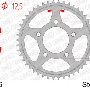 Corona AFAM 86600-46 in acciaio passo 530 TRIUMPH 1000 TROPHY 1992 Economico