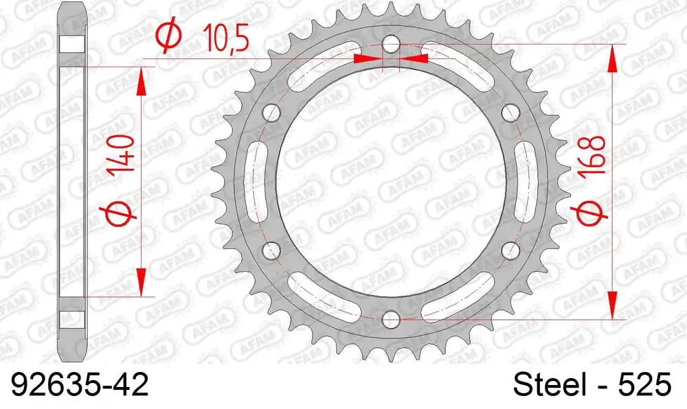 Vendita Finale Corona AFAM 92635-42 in acciaio passo 525 BMW F 700 GS 2011 -2018