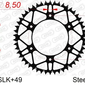 Offerta Lampo Corona AFAM 10212SLK+49 in acciaio passo 520 HONDA CRF 250 R 2011  -2018
