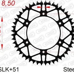 Corona AFAM 14203SLK+51 in acciaio passo 520 SUZUKI RM-X 450 Z 2010 -2017 Economico