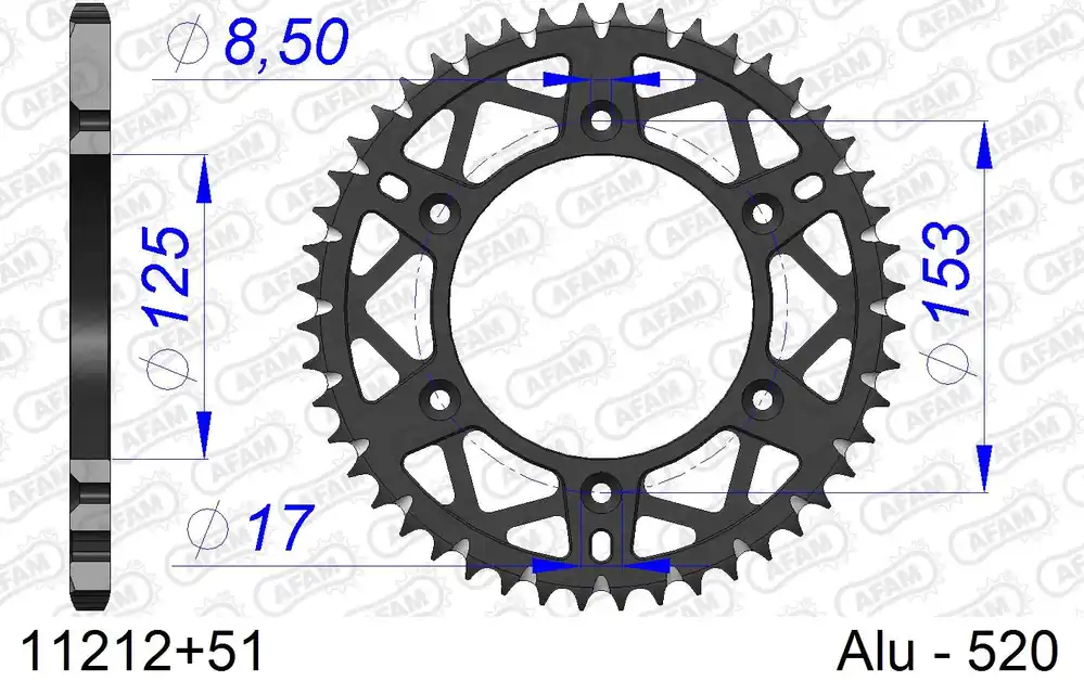 Direttamente Dal Produttore Corona AFAM 11212+51 in all. passo 520 HM-HONDA CRE F 450 X 2004 -2016