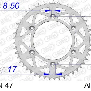 Nuovo Arrivo Corona AFAM 11212N-47 in all. passo 520 HM-HONDA CRE 250 R ENDURO 2002  -2007