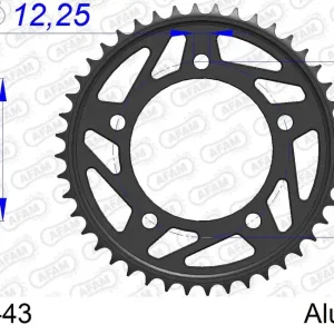 Ultime Pezzi Corona AFAM 11613-43 in all. passo 525 HONDA CB 600 F HORNET 2007 -2013