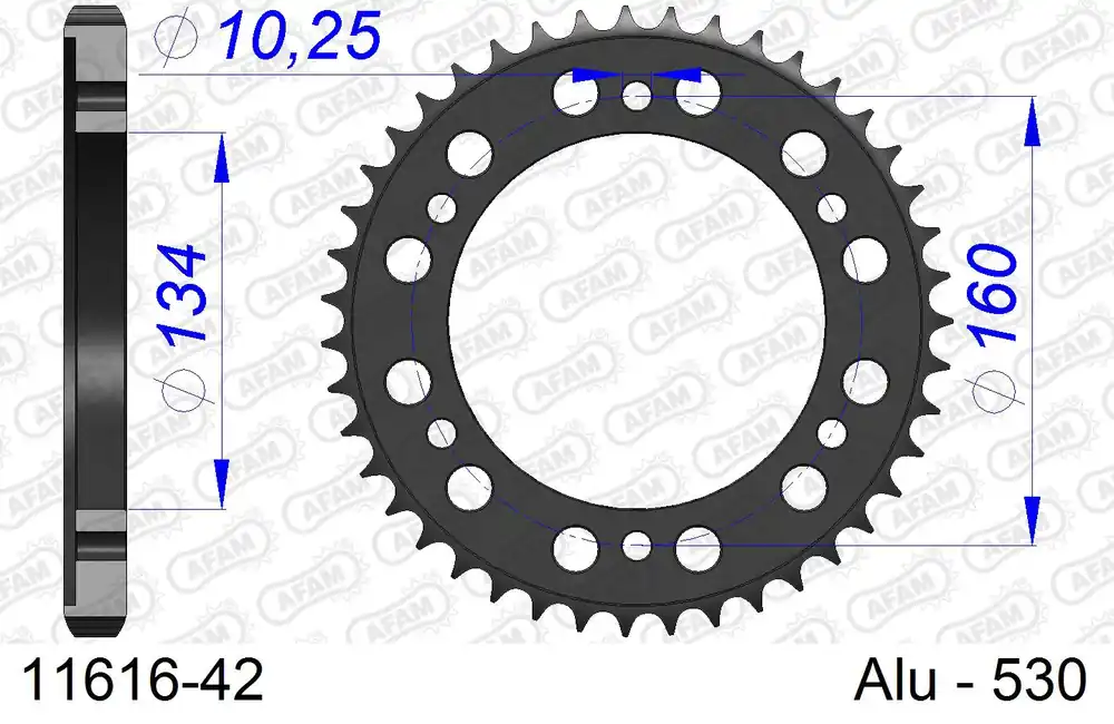 Corona AFAM 11616-42 in all. passo 530 HONDA CBR 1000 RR FIREBLADE 2006 -2016 Super Prezzo